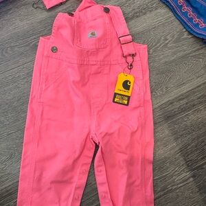 NWT Carhartt Pink Lemonade Canvas Bib Overalls